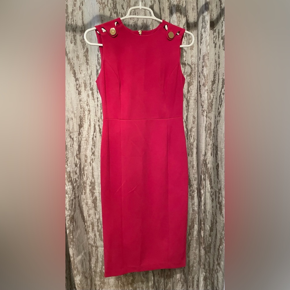 Calvin Klein Pink Sleeveless Sheath Dress for Cocktail